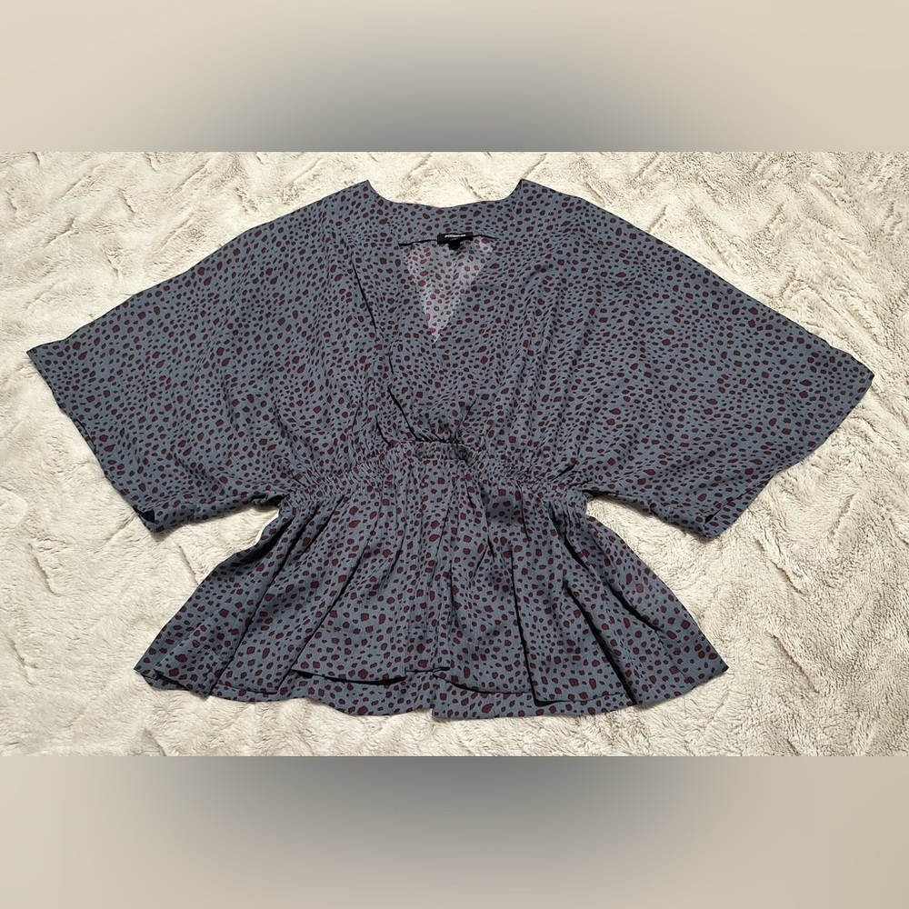 Mittoshop Blue and Red Speckled Tunic Top